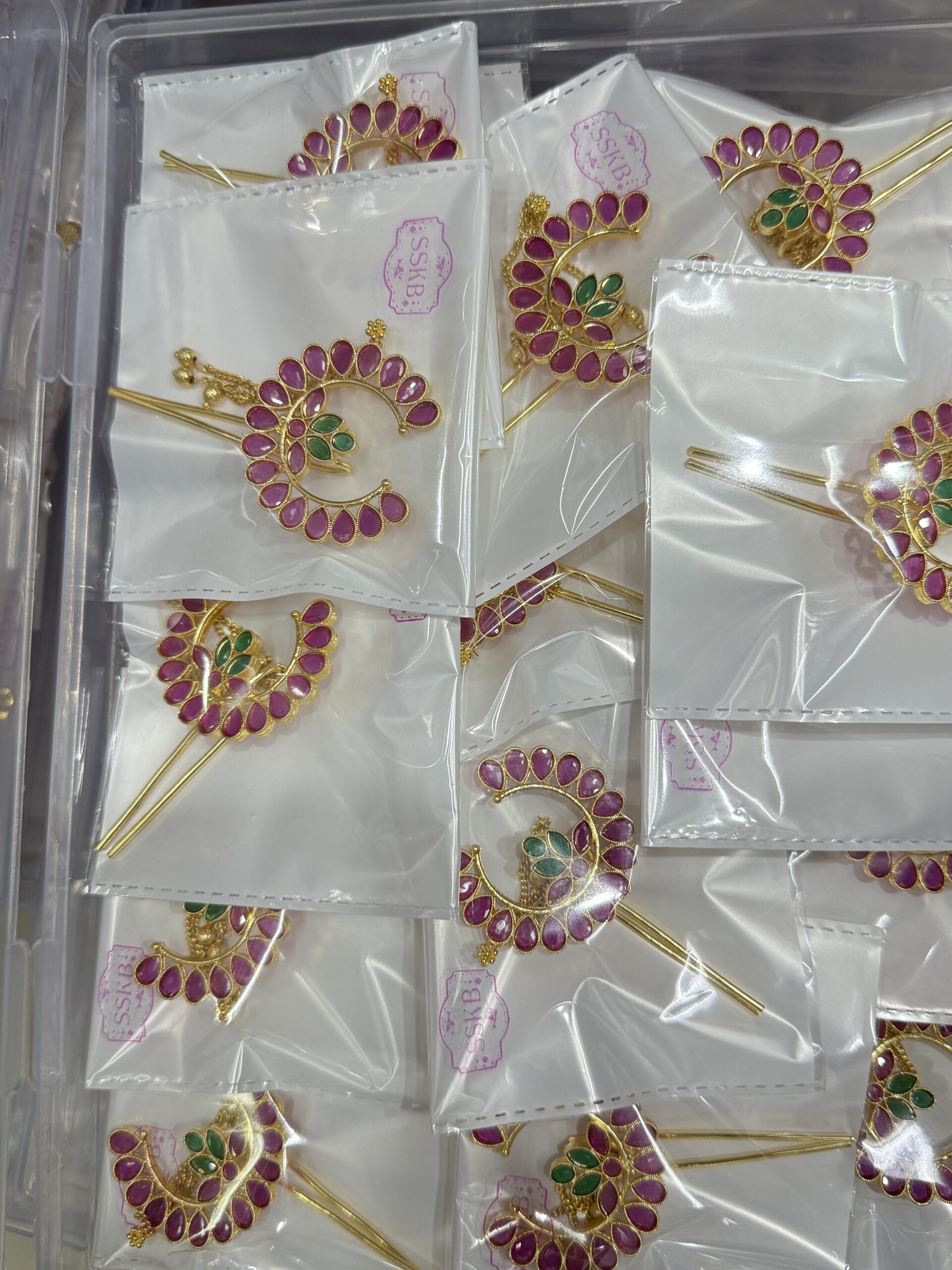 Bridal Fancy Hair broach Flower Design Khopa - Image 2