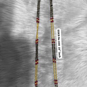 18 inch Micro Polish Fancy Mangalsutra ( Ruby Hydro Beads design )