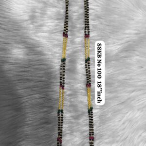 18 inch Micro Polish Fancy Mangalsutra (Ruby Green Hydro Beads design )