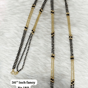 Micro Polish Fancy Mangalsutra(Bindi Ball design )