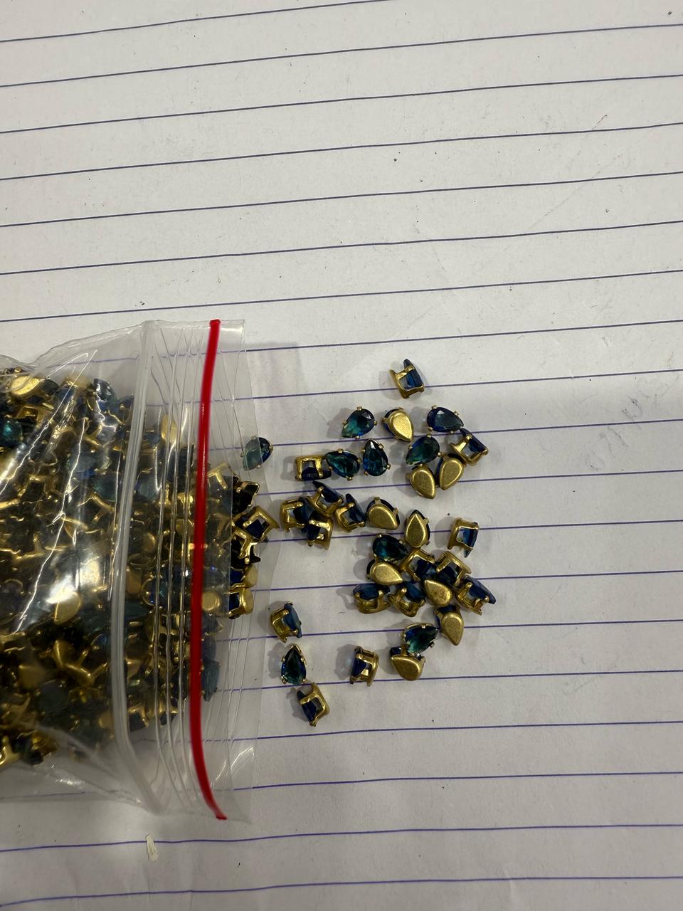 Fitting Stone Paan Shape Blue