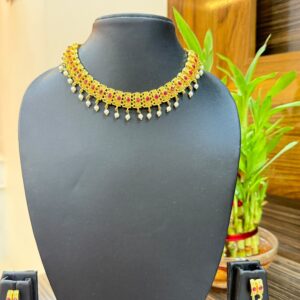 Golden Necklace Set Micro Polish (Drop Shape Design)