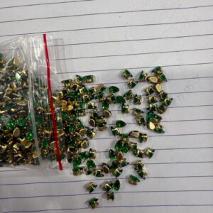 Fitting Stone Paan Shape Green