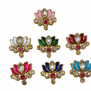 Kamal Design Kundan Connector | Lotus Shape Antique Gold Jewellery Making Part