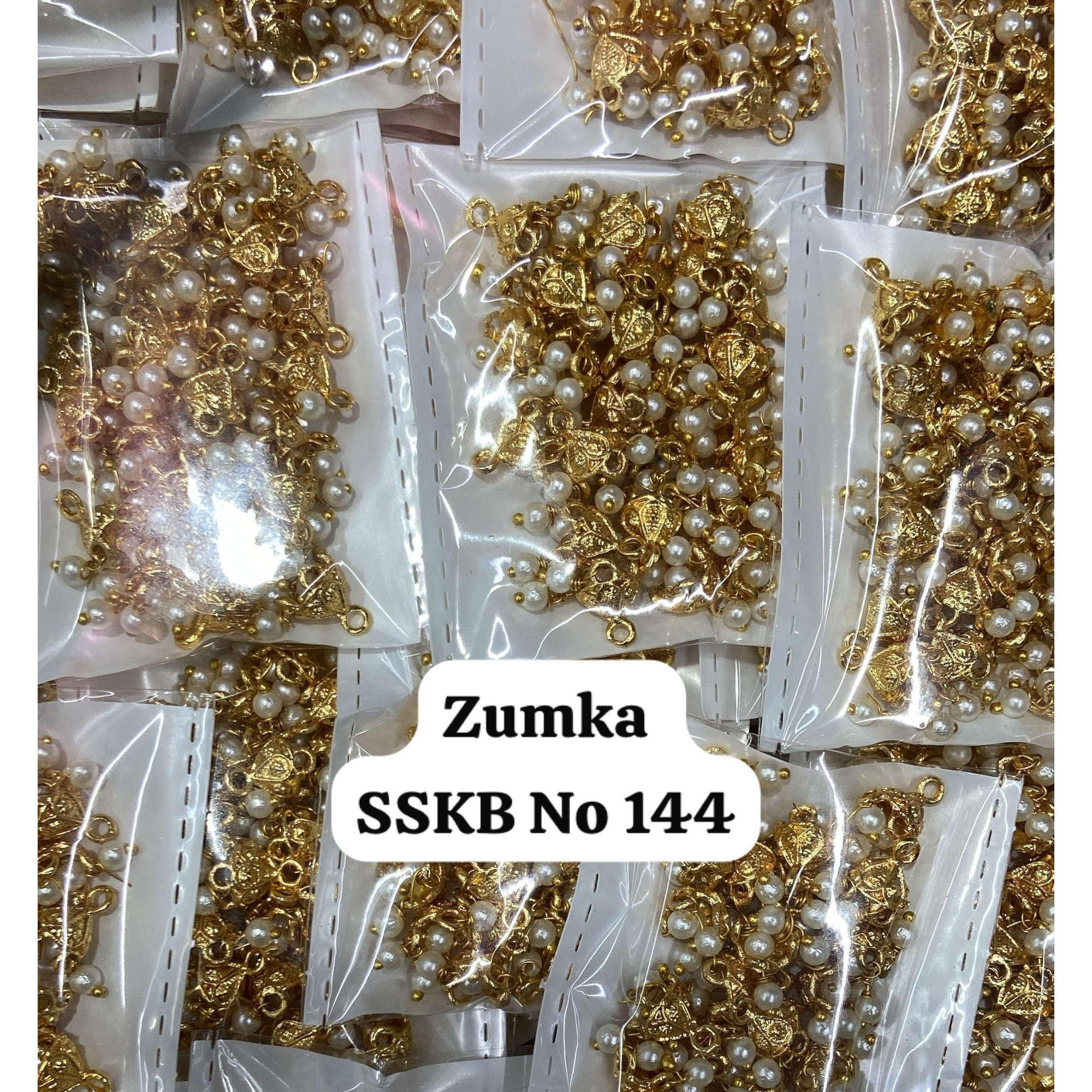 Micro Plated Pearl Zhumka Charms for Jewellery Making - Image 2