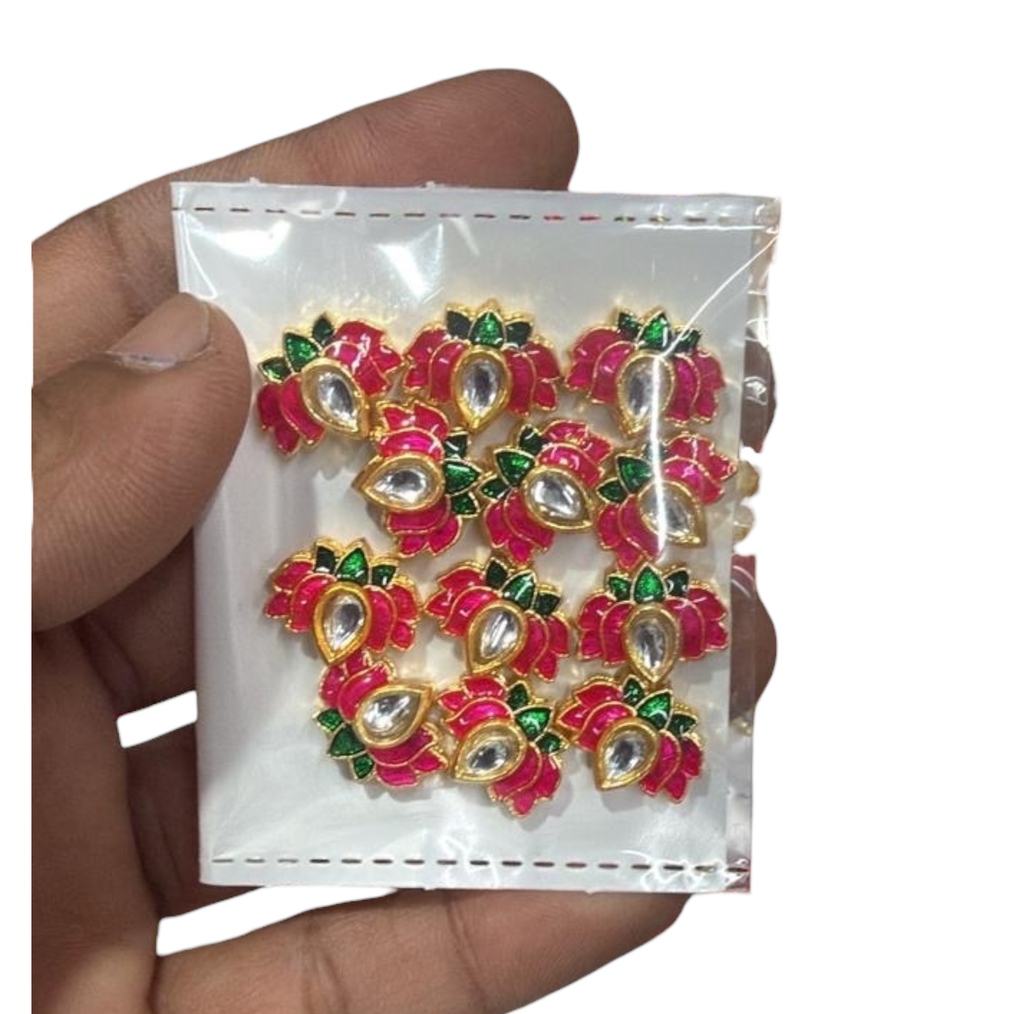 Lotus Fancy Necklace Making Components (Small Rani Kamal Multi)