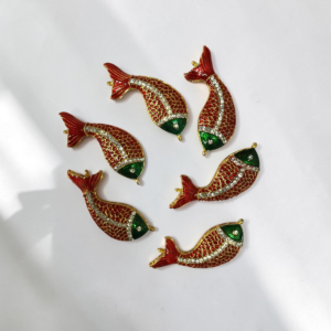 Fish Design Meenakari Jewellery Pendant for Necklace & Jewellery Making
