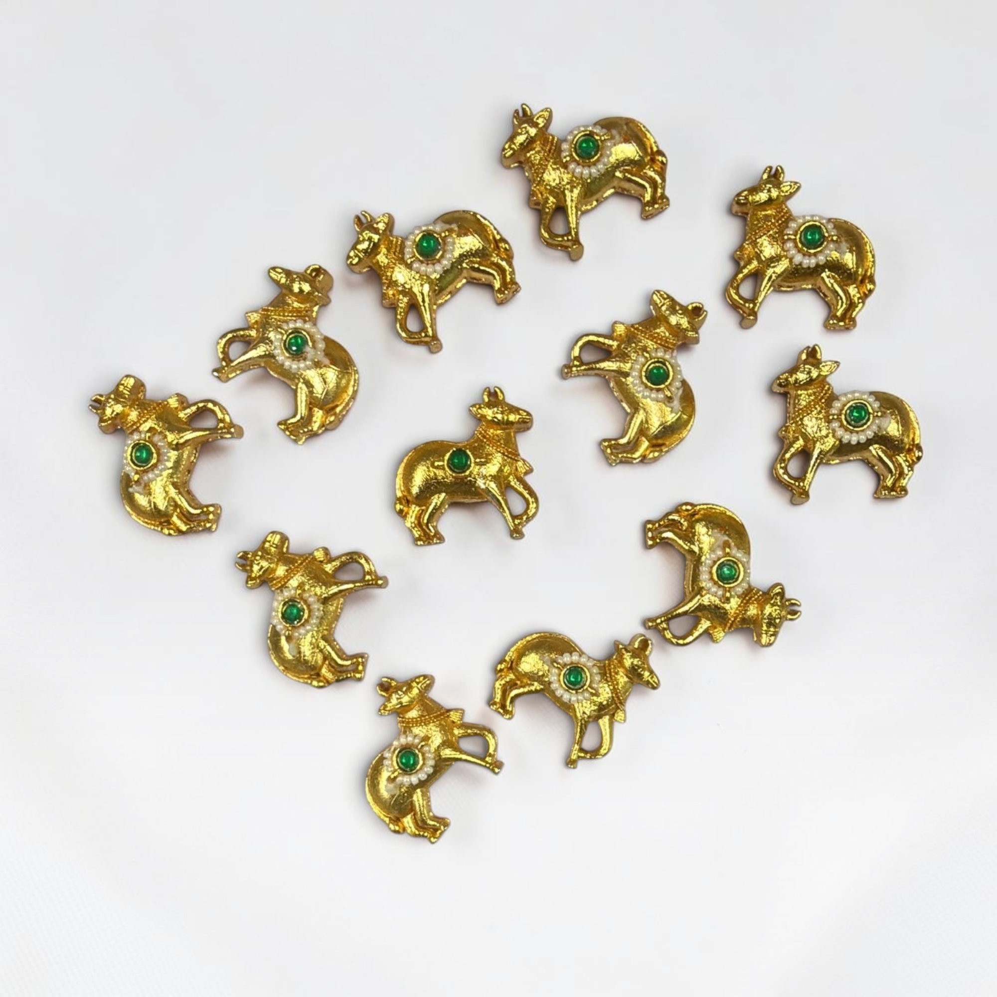 Kundan Cow Design Jewellery Making Component - Image 2