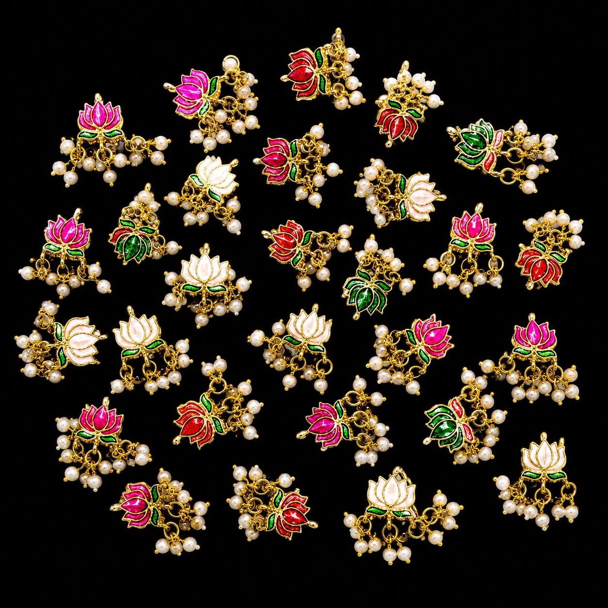 Latkan Kamal Medium Size | Lotus Pearl Jewellery Making Material