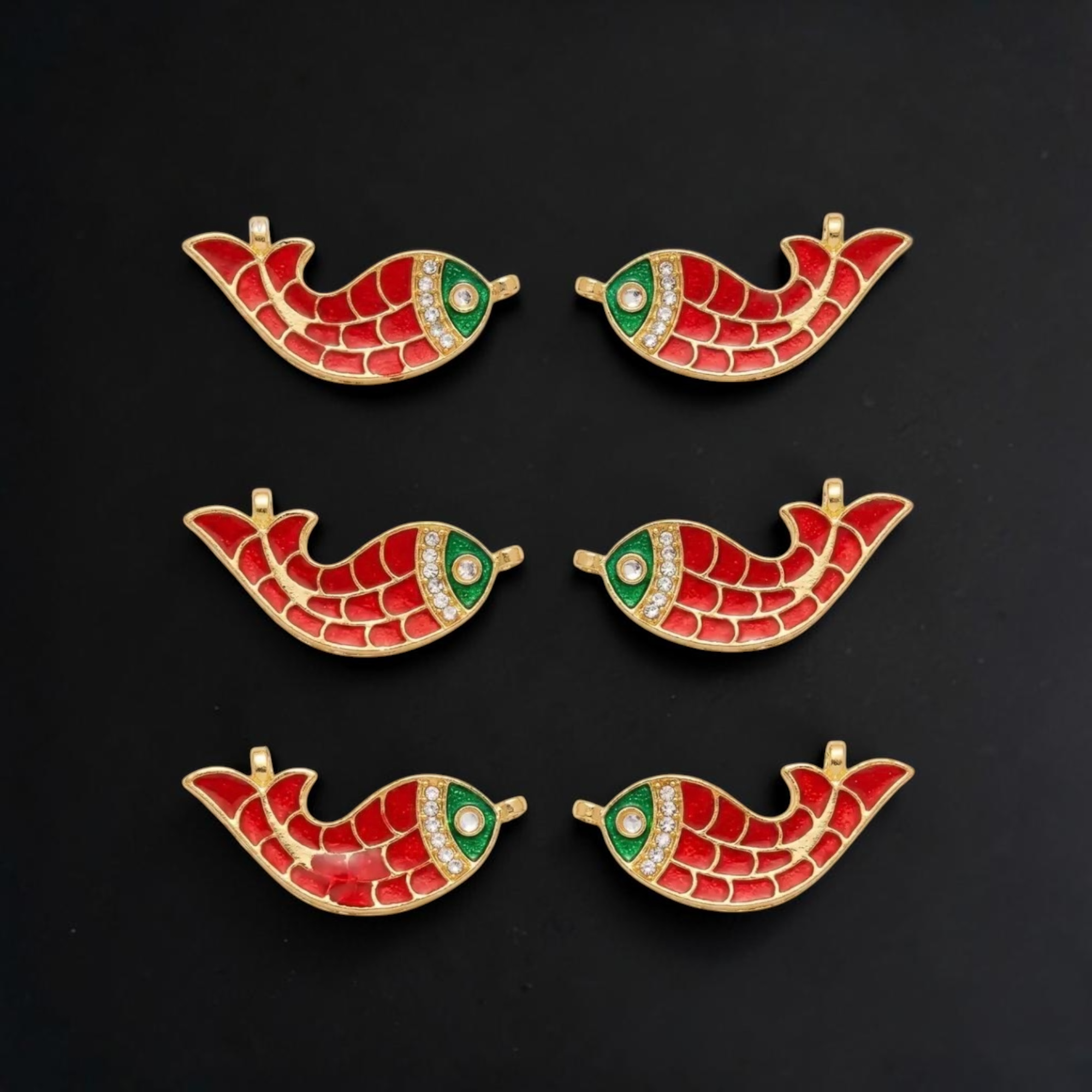 Premium Fish Design Meenakari Jewellery Connector for Necklace Making - Image 4