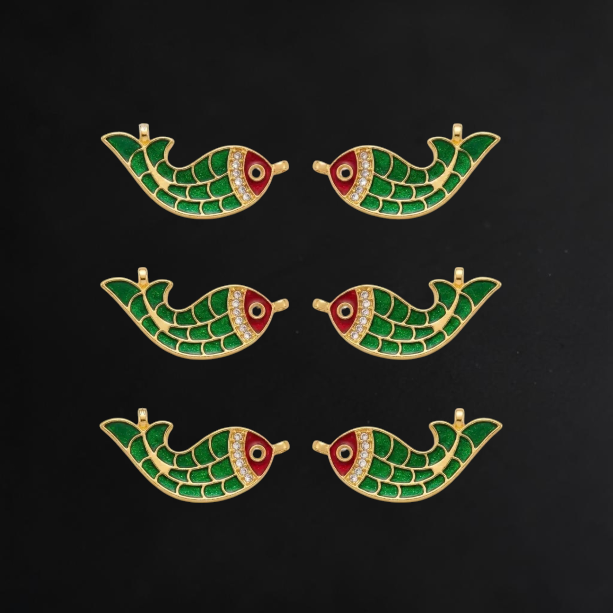 Premium Fish Design Meenakari Jewellery Connector for Necklace Making - Image 3