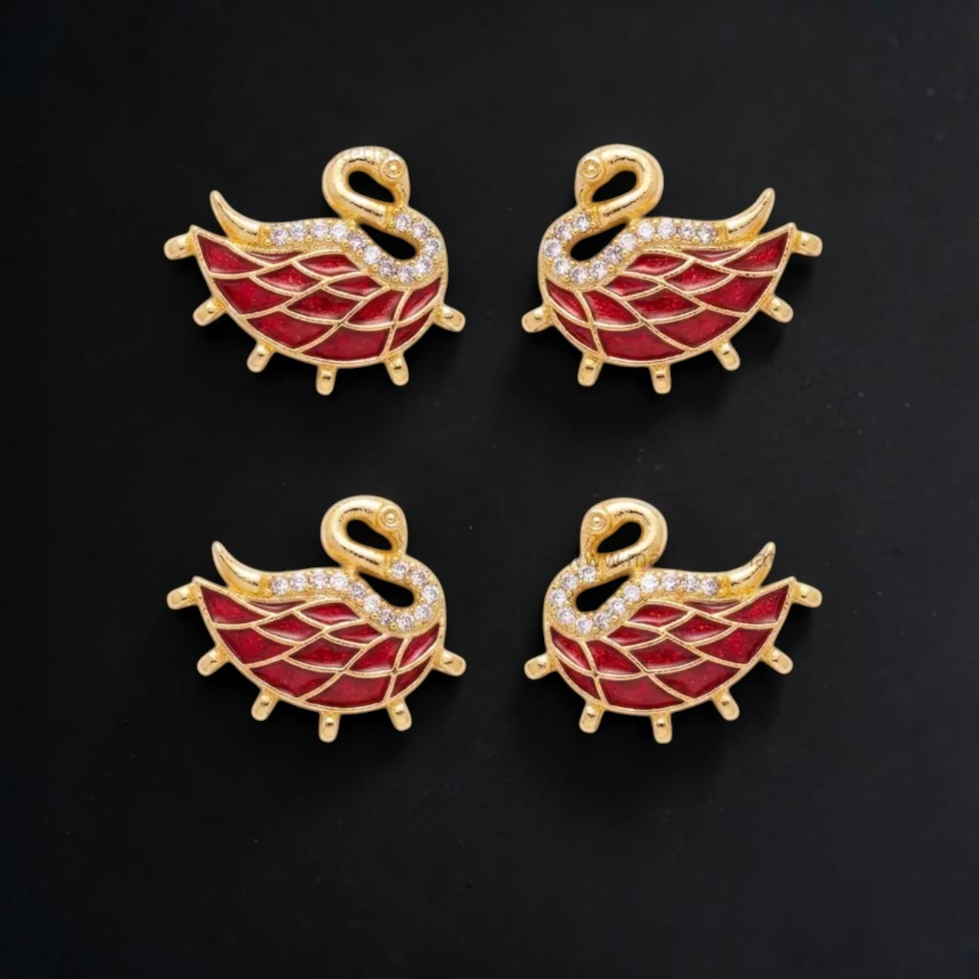 Premium Swan Design Meenakari Jewellery Connector for Necklace Making - Image 4