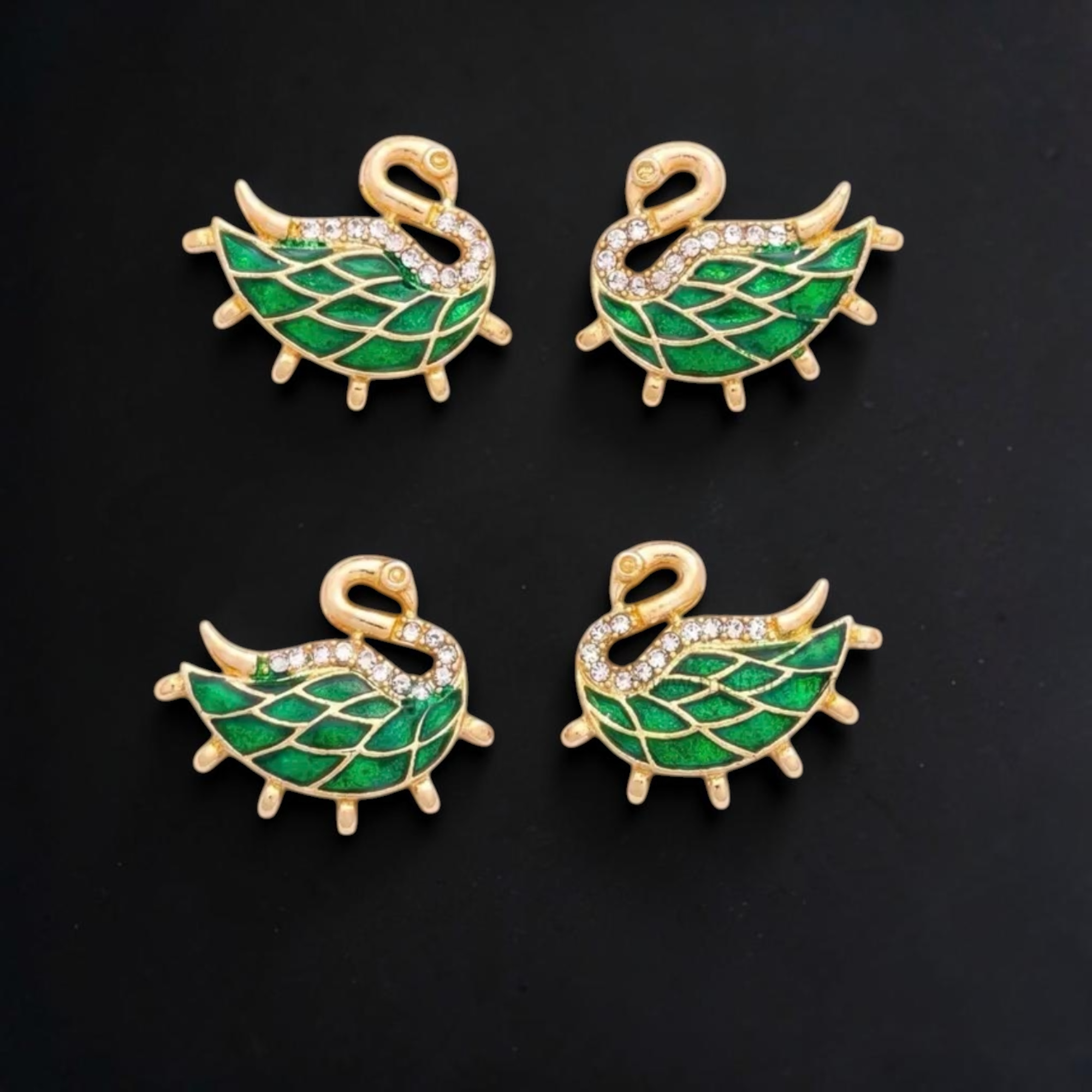Premium Swan Design Meenakari Jewellery Connector for Necklace Making - Image 5